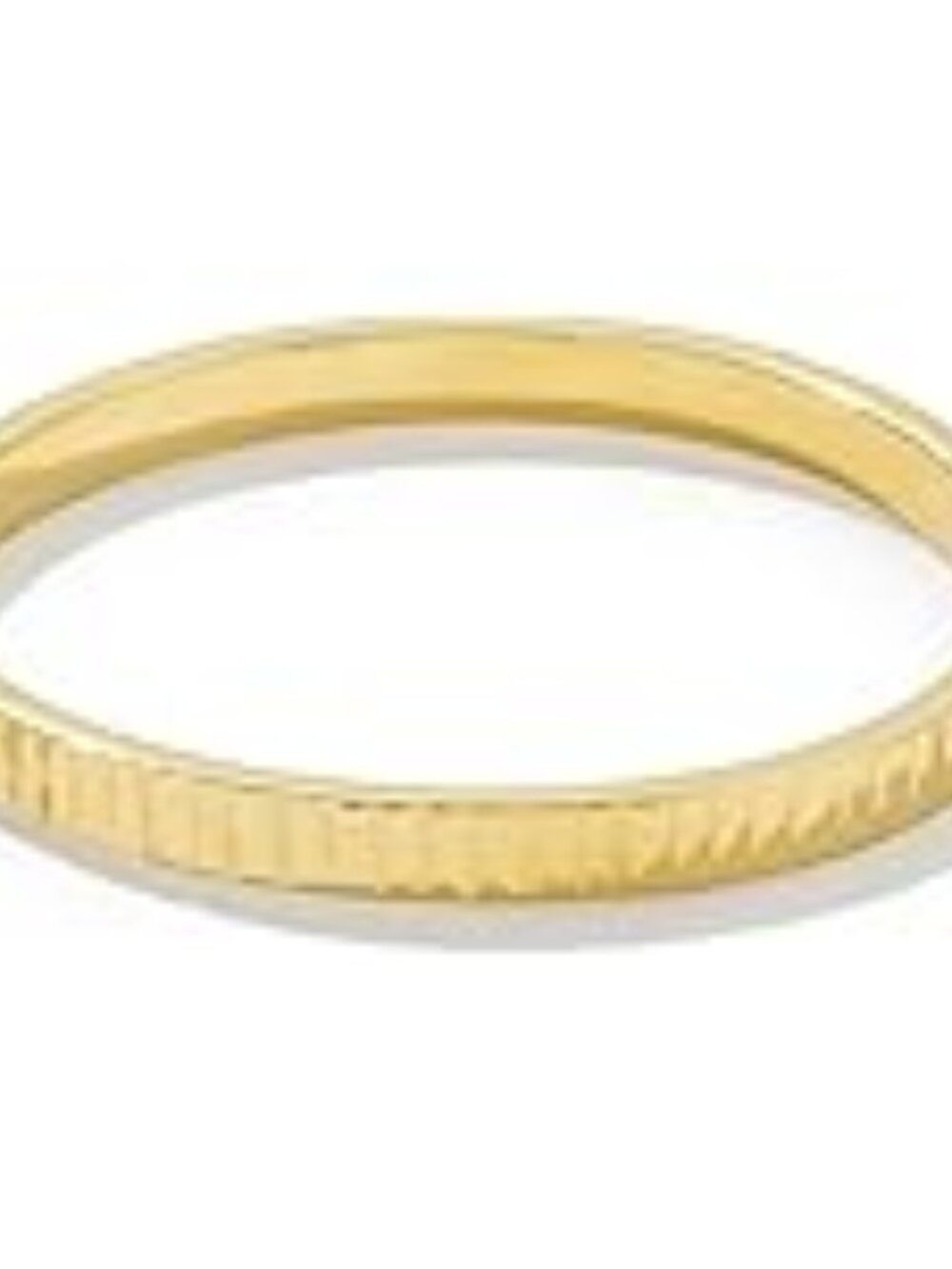 Jtv AMazon 10k SOlid Yellow Gold 2mm wedding band textured size 6